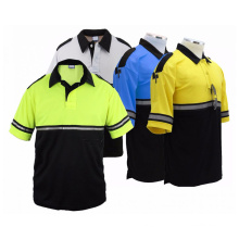 Men′s Work Wear with Reflective Stripes Safety Security Polo Shirts